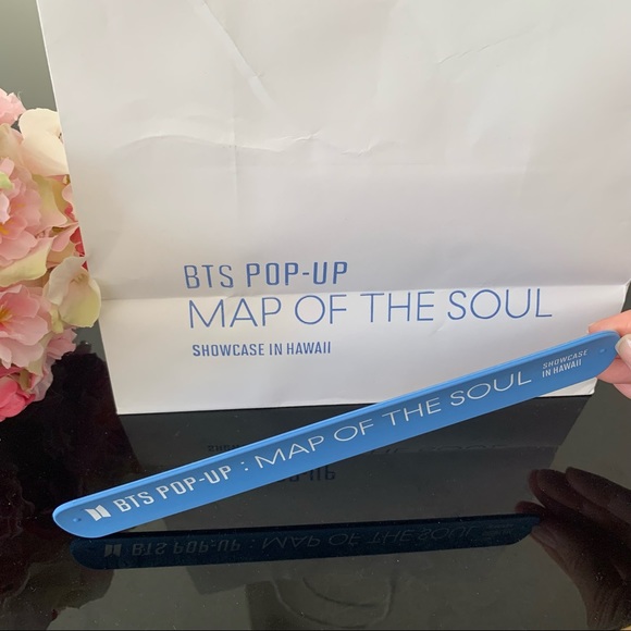 BTS kpop slap bracelet map of the soul 
showcase in hawaii blue New Never used - Picture 3 of 5